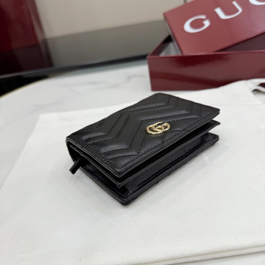グッチ スーパーコピー GGマーモント ミニウォレット ブラック レザー レディース おすすめ 466492_3