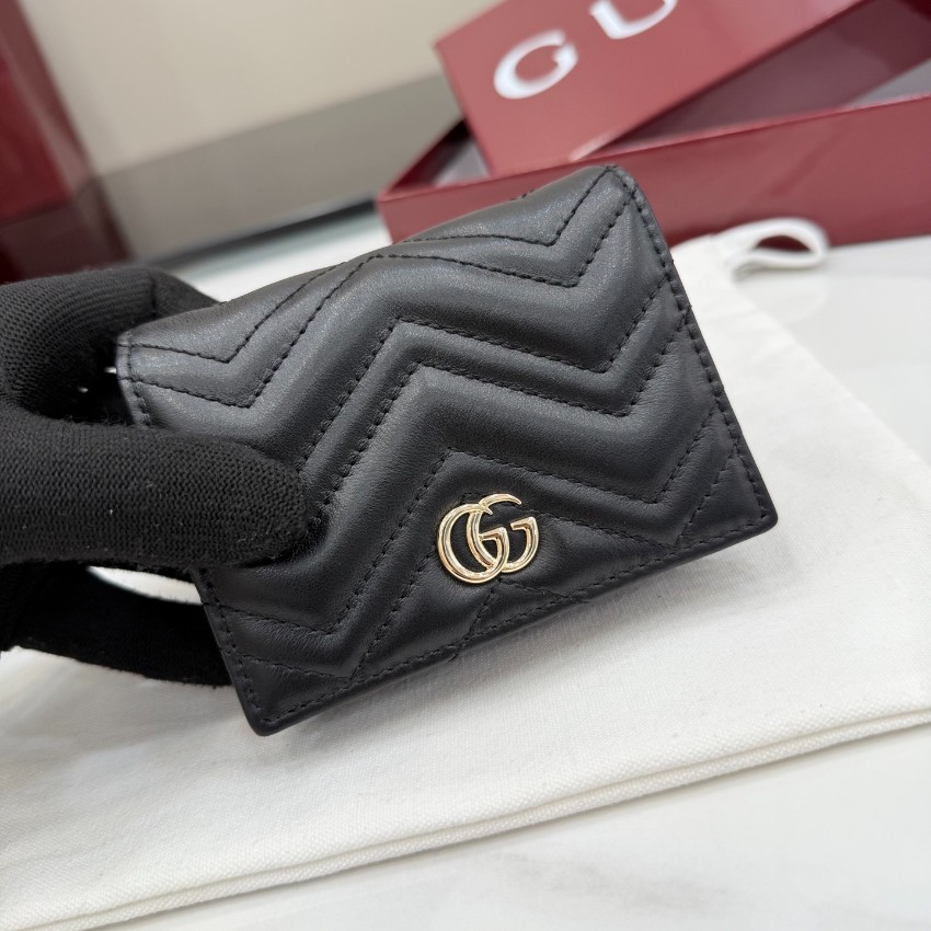 グッチ スーパーコピー GGマーモント ミニウォレット ブラック レザー レディース おすすめ 466492_1