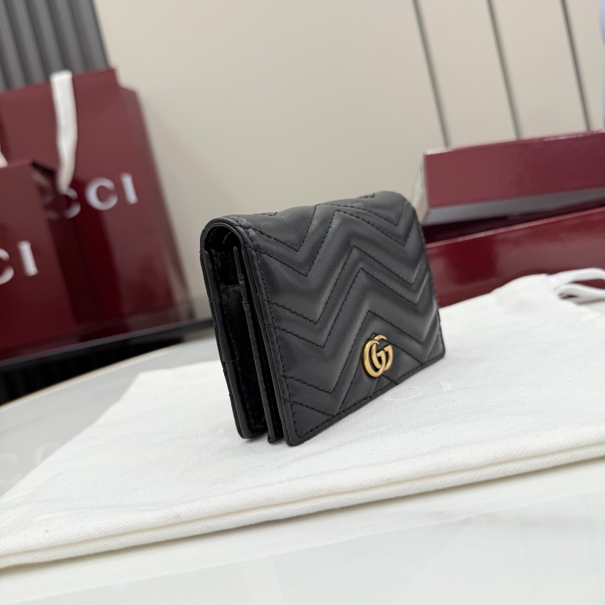 グッチ スーパーコピー GGマーモント ミニウォレット ブラック レザー レディース 注目商品 466492_7