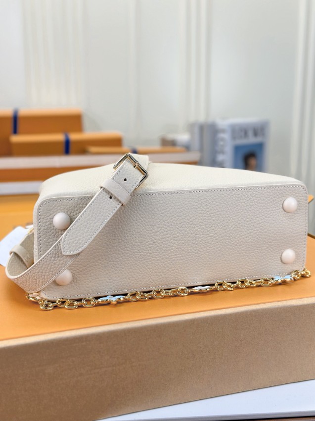 ルイヴィトン コピー カプシーヌ ハンドバッグ バイカラー アイボリー×ブルー 上品配色 M23950_6