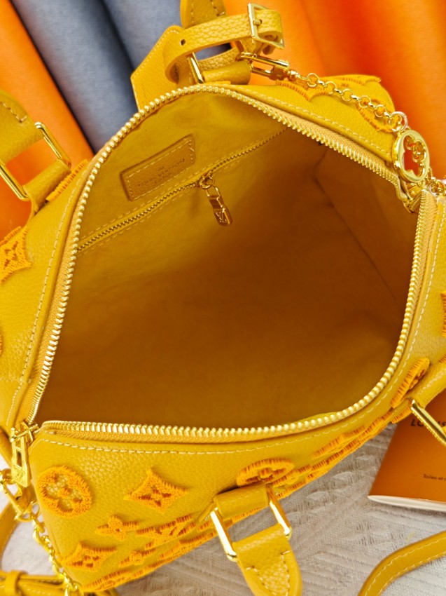 ルイヴィトン スーパーコピー スピーディ コンパクトバッグ イエロー モノグラム刺繍 グラデーションデザイン_6