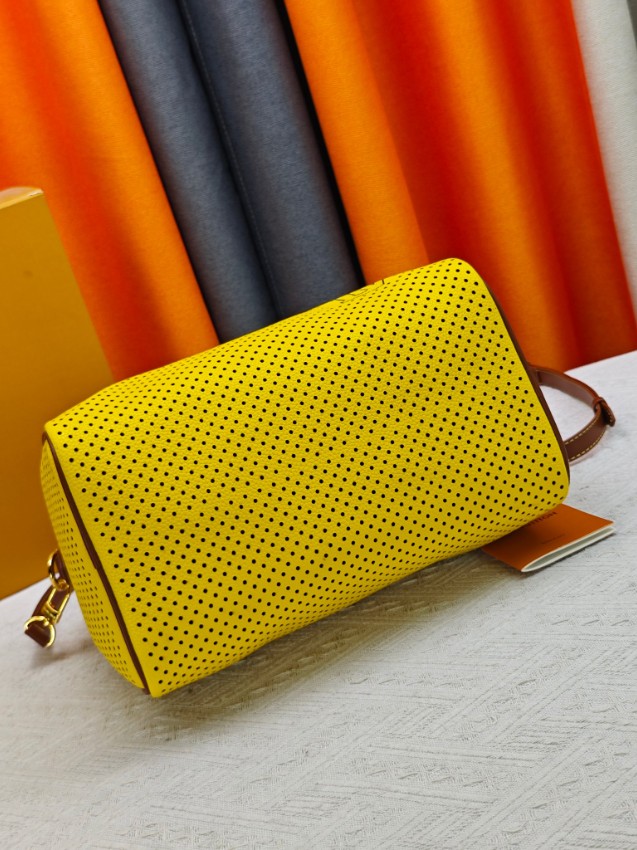 ルイヴィトン スーパーコピー スピーディ ハンドバッグ パンチングレザー イエロー_1