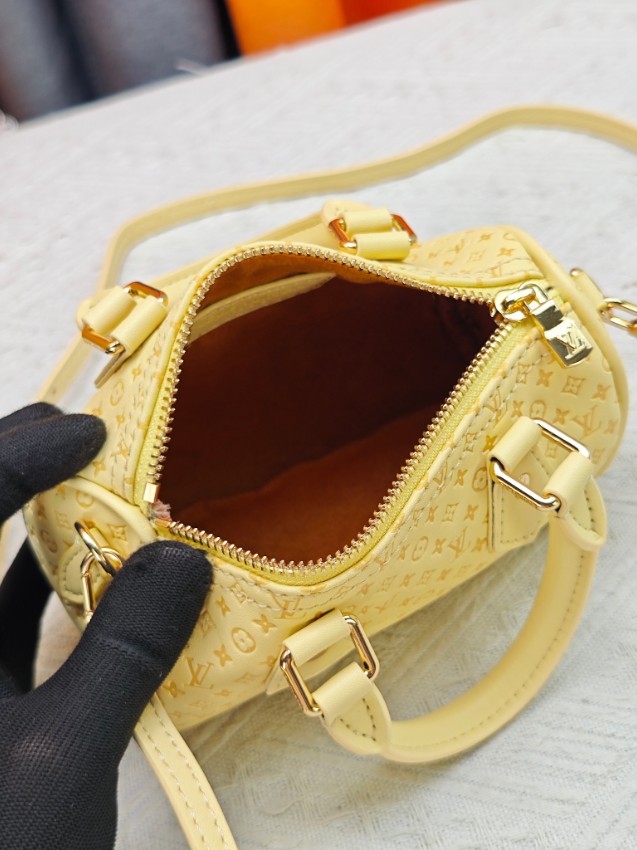 ルイヴィトン コピー スピーディ 2WAYミニバッグ クリームイエロー モノグラム型押し M29414 M81085_7