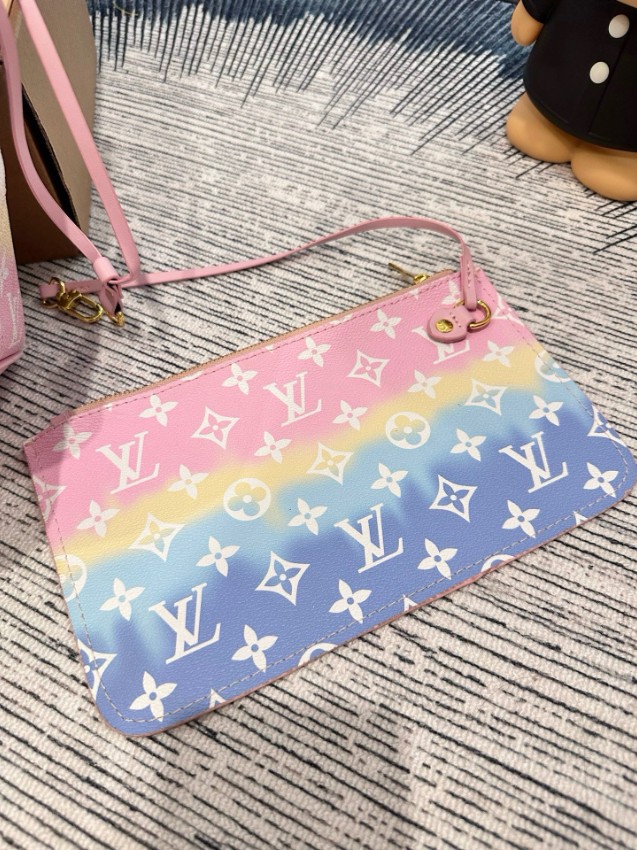 ルイヴィトン n級品 ネヴァーフル トートバッグ グラデーション ピンク マルチカラー_9
