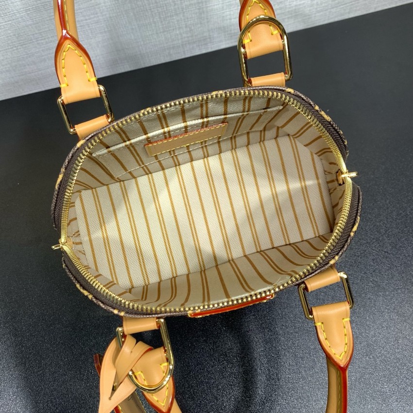 ルイヴィトン スーパーコピー アルマ コンパクトバッグ モノグラム ブラウン チェーン装飾 上品デザイン M28105_3