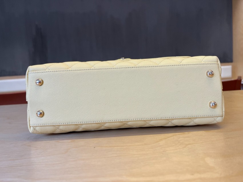 シャネル n級品 ココハンドル キルティング ハンドバッグ イエロー 上質感仕上げ 92991_1