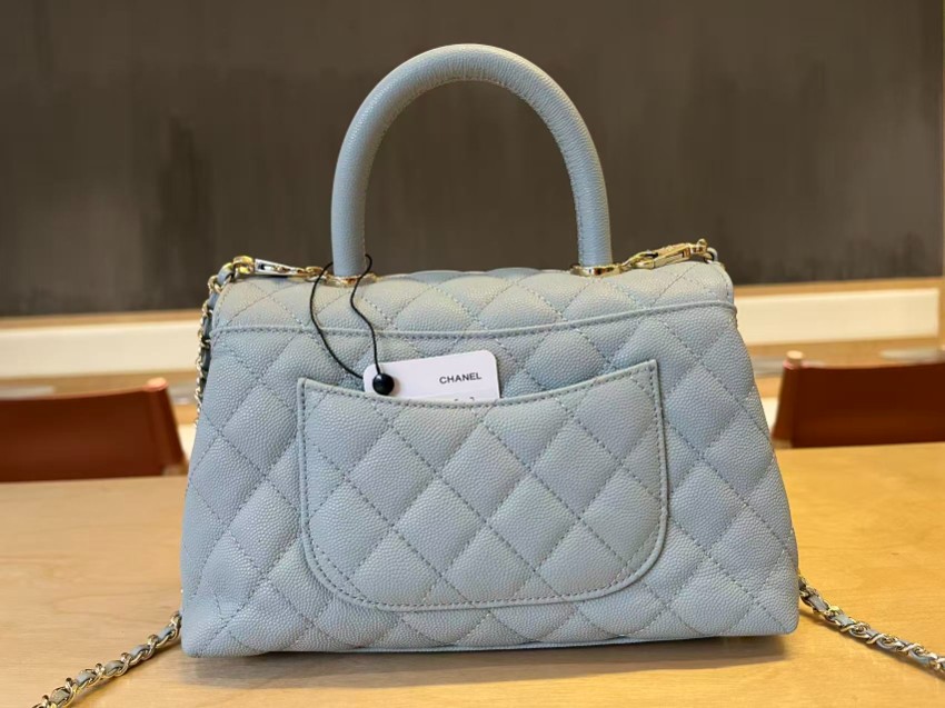 シャネル 並行輸入品 ココハンドル キルティング 2WAYミニバッグ ブルー 洗練デザイン 92990_6