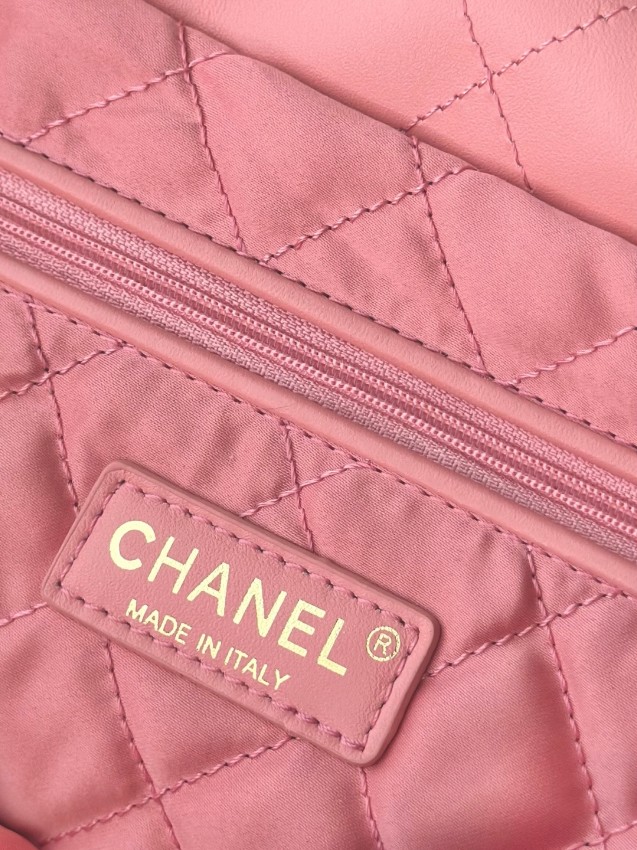 シャネル n級品 シャネル22 チェーンショルダーバッグ コンパクトバッグ ピンク キルティング_7