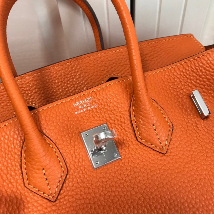 エルメス スーパーコピー 届く バーキン ハンドバッグ オレンジ系 シボレザー ゴールド金具 上質仕上げ_1