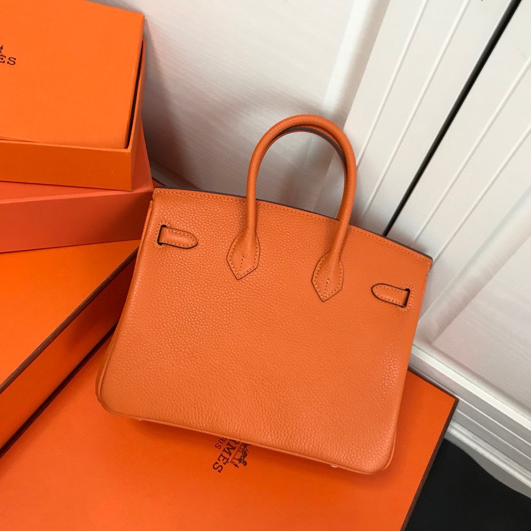 エルメス スーパーコピー 届く バーキン ハンドバッグ オレンジ系 シボレザー ゴールド金具 上質仕上げ_3