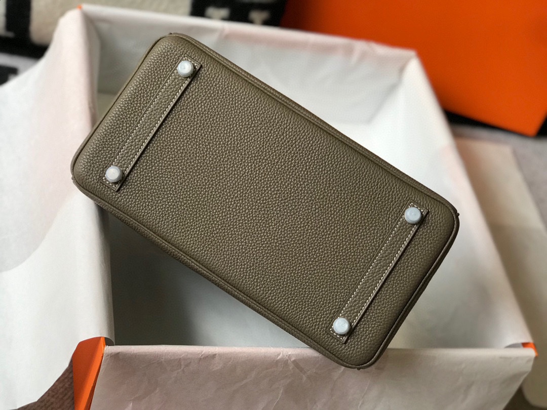 エルメス スーパーコピー バーキン ハンドバッグ グレージュ系 シボレザー ゴールド金具 上品仕様_3