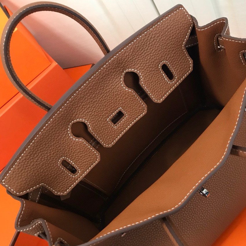 エルメス コピー バーキン ハンドバッグ ブラウン系 シボレザー ゴールド金具 上質仕様_1