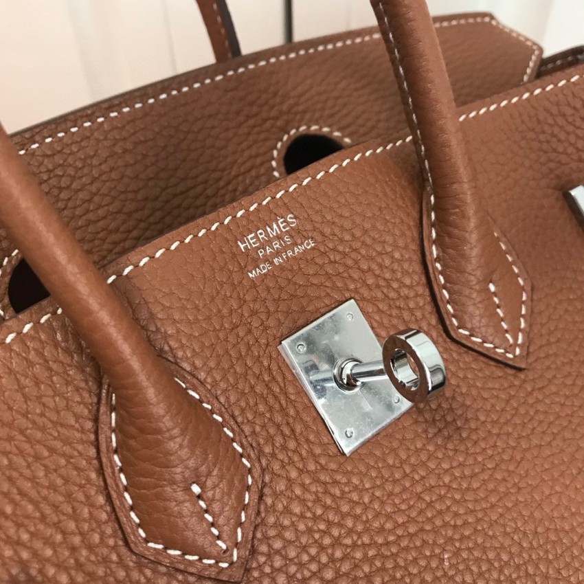 エルメス コピー バーキン ハンドバッグ ブラウン系 シボレザー ゴールド金具 上質仕様_4