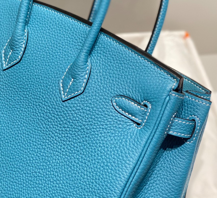 エルメス バーキン スーパーコピー ハンドバッグ ターコイズブルー ゴールド金具 トゴ調レザー 上品設計_4