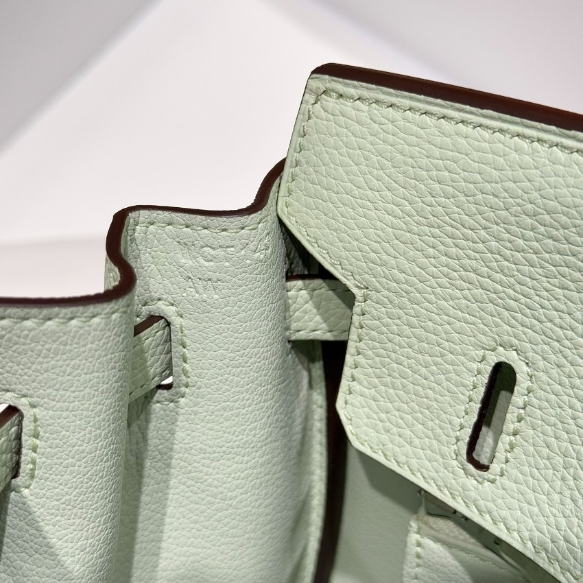 エルメス バーキン スーパーコピー ハンドバッグ ミントホワイト シルバー金具 トゴ調レザー 上品設計_4