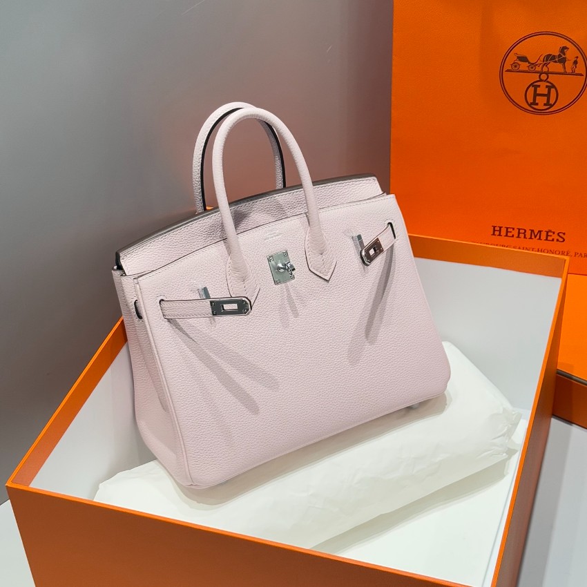 エルメス バーキン スーパーコピー ハンドバッグ ピンクベージュ シルバー金具 トゴ調レザー 上品設計_5
