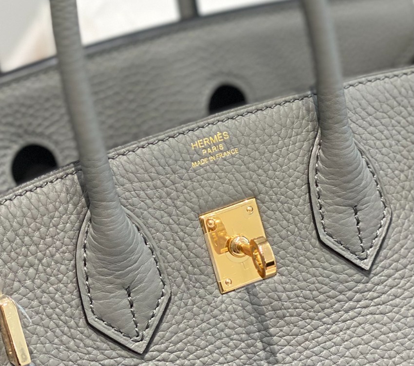 エルメス バーキン スーパーコピー ハンドバッグ グレー ゴールド金具 トゴ調レザー 上品設計_3