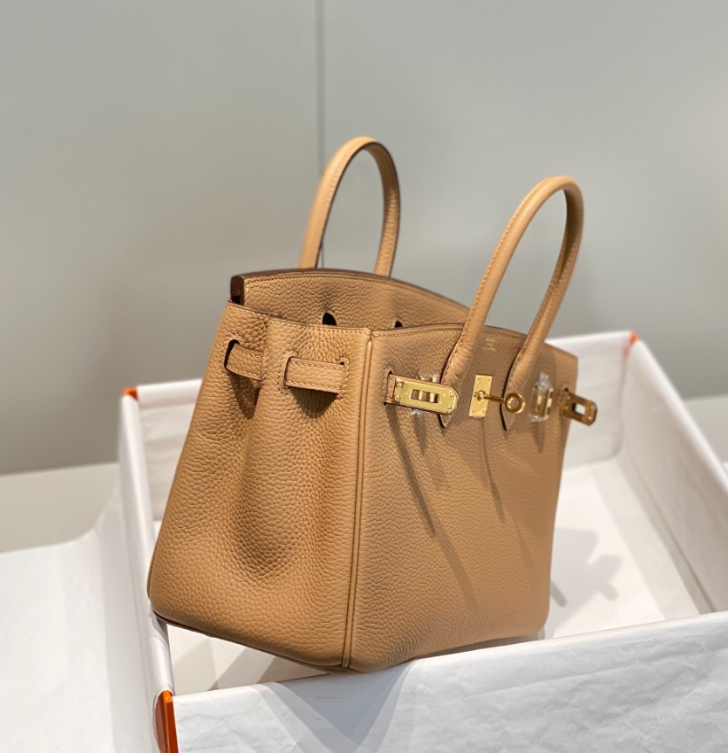 エルメス バーキン スーパーコピー ハンドバッグ キャメルベージュ ゴールド金具 トゴ調レザー 上品設計_1