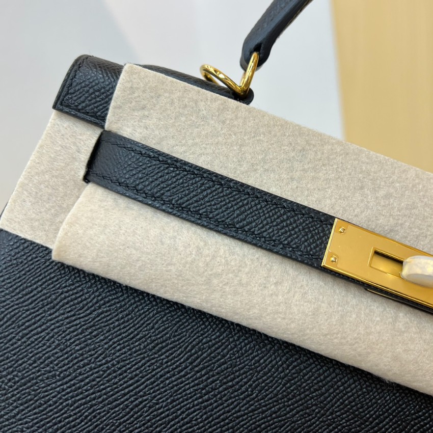 エルメス スーパーコピー ケリー ハンドバッグ ブラック ゴールド金具 上質レザー仕上げ_6