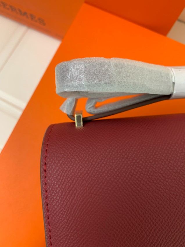 エルメス スーパーコピー コンスタンス コンパクトバッグ ワインレッド ゴールド金具 上質レザー_9