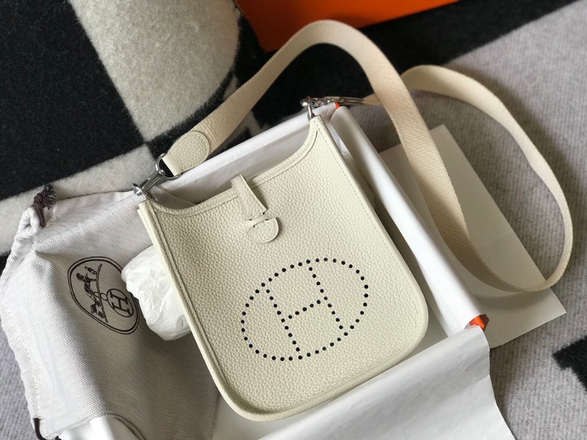 エルメス スーパーコピー エヴリン ミニバッグ アイボリー パンチングロゴ 上品デザイン_7