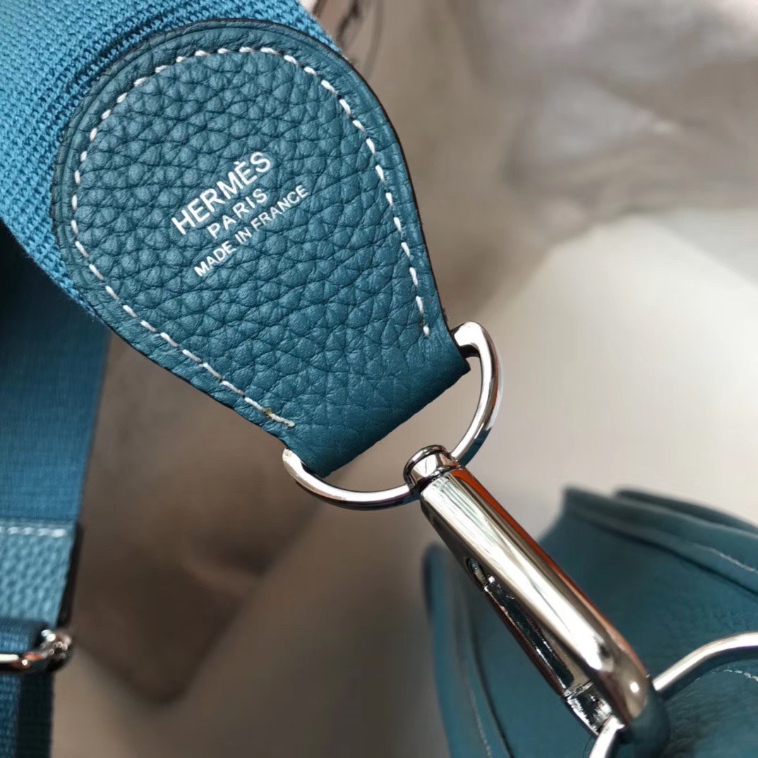 エルメス スーパーコピー エヴリン ショルダーバッグ ブルーグリーン パンチングロゴ 上品カラー_6