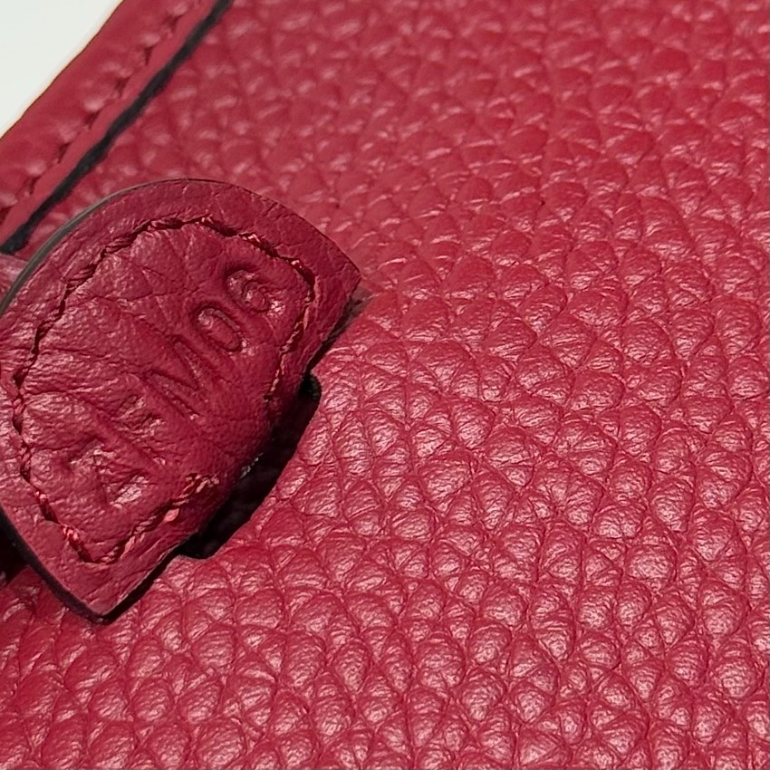 エルメス 並行輸入品 エヴリン ミニバッグ レザー レッド系 ピンクストラップ 華やか配色モデル_1