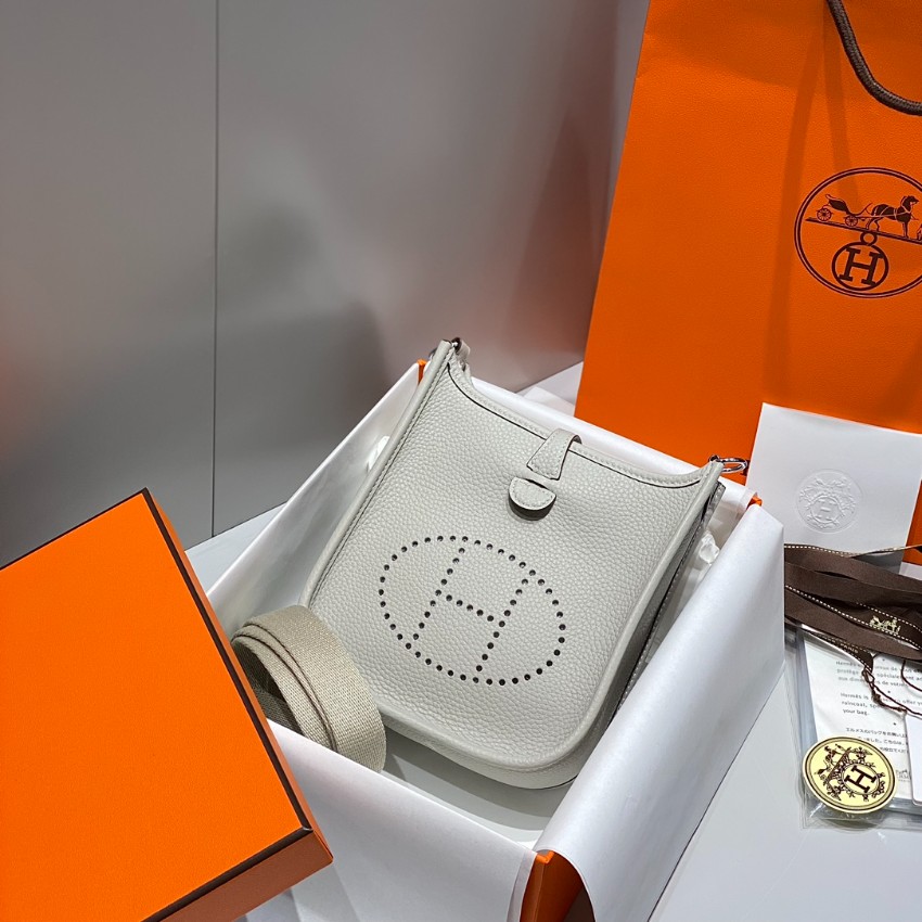 エルメス スーパーコピー エヴリン ミニバッグ レザー アイボリー系 ナチュラル上品モデル 定番人気_1