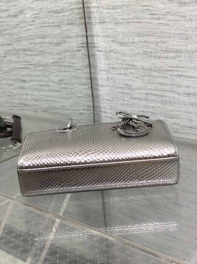 ディオール スーパーコピー レディディオール ミニバッグ シルバー コンビ レザー型押し 上品2WAY_2