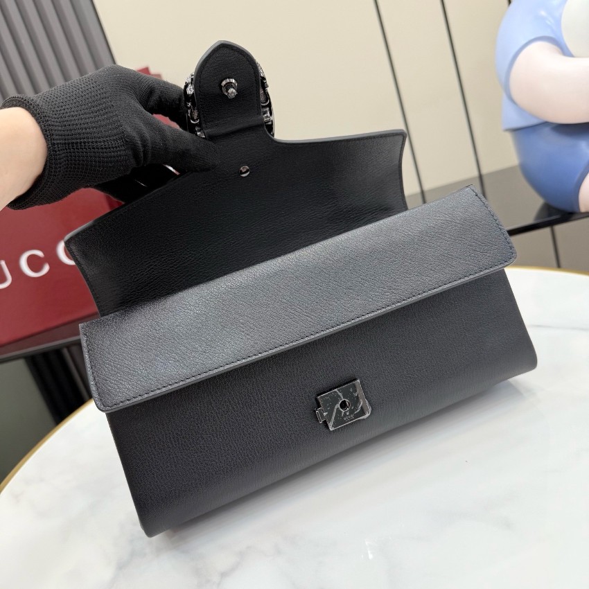 グッチ n級品 ディオニュソス コンパクトバッグ ブラックレザー ゴールドチェーン ショルダー 874735_9