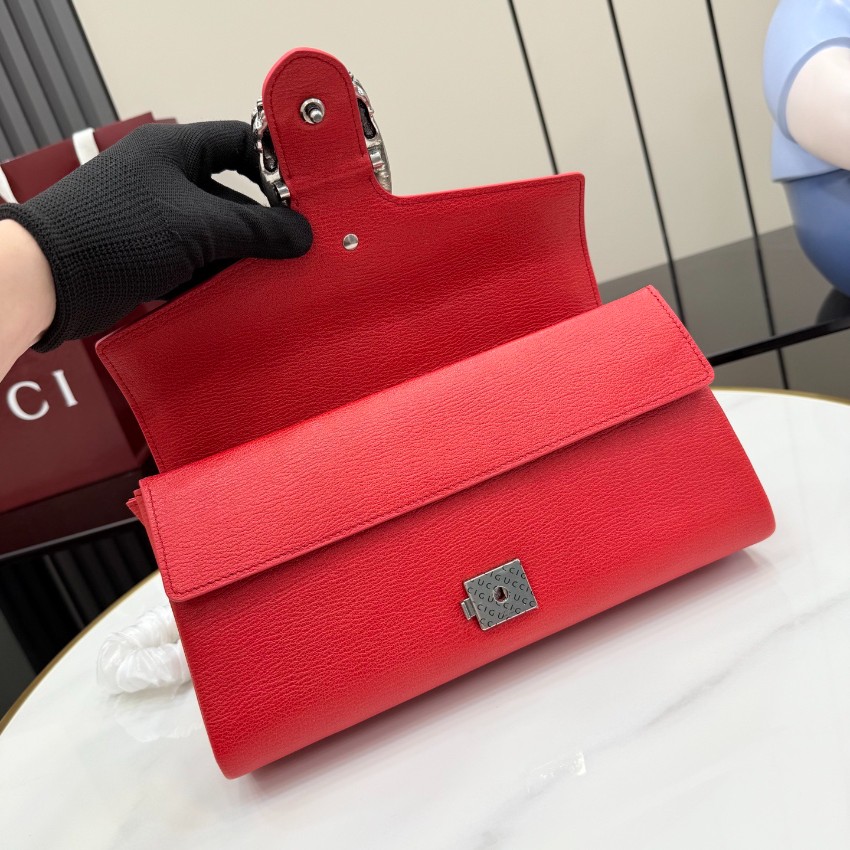グッチ ハイブランド ディオニュソス コンパクトバッグ レッドレザー ゴールドチェーン ショルダー 874735_6