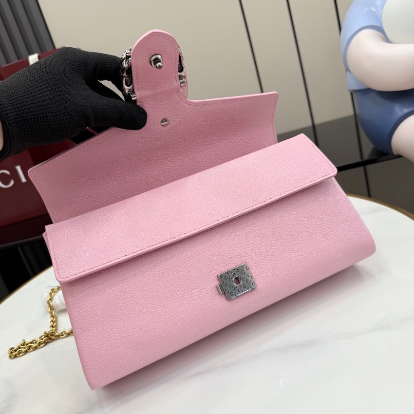 グッチ 並行輸入品 ディオニュソス コンパクトバッグ ピンクレザー ゴールドチェーン ショルダー 874735_4