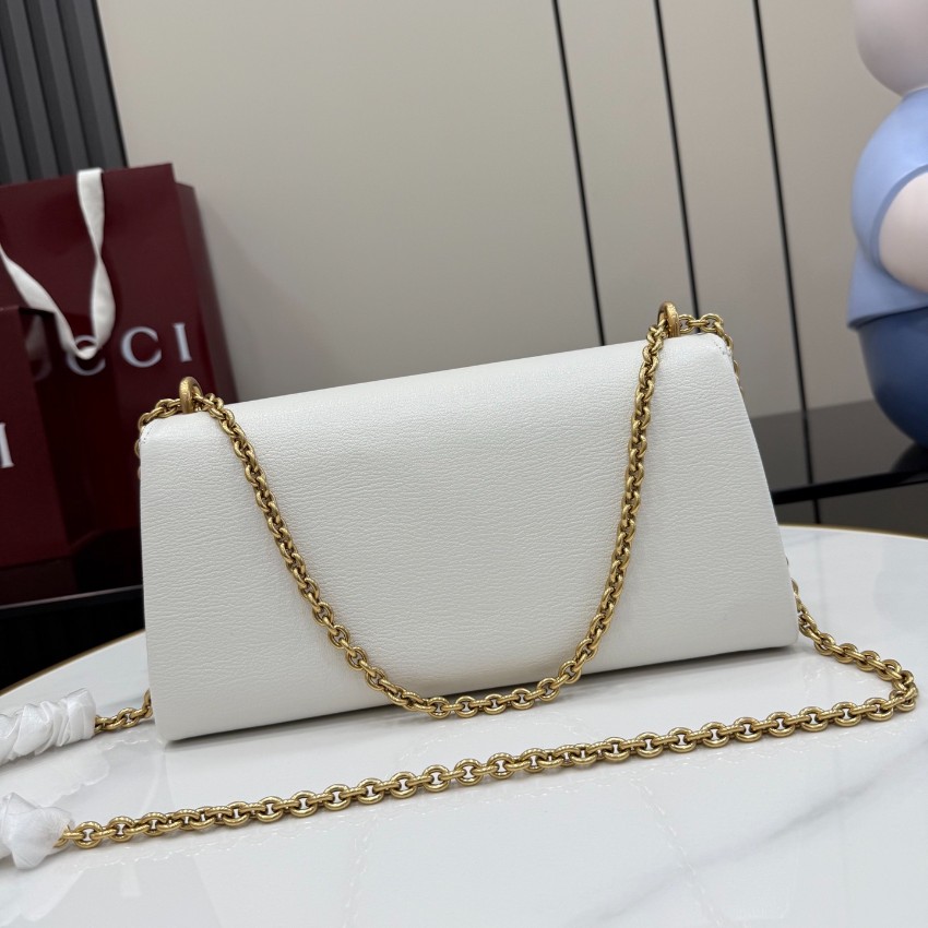 グッチ スーパーコピー 届く ディオニュソス コンパクトバッグ ホワイトレザー ゴールドチェーン ショルダー 874735_4