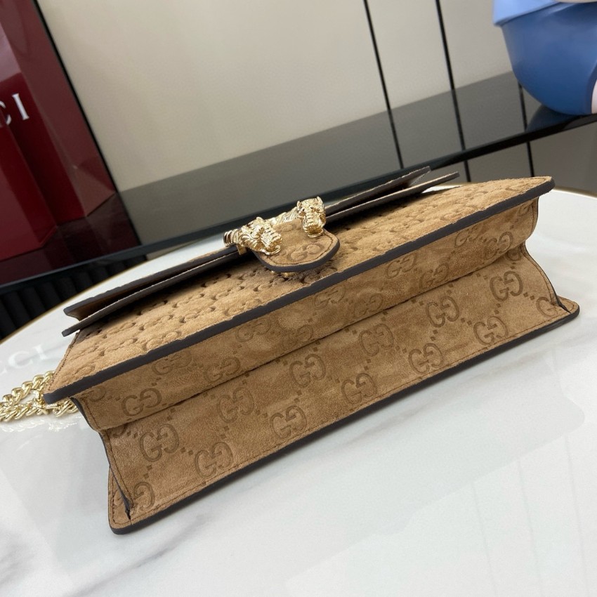 グッチ n級品 ディオニュソス スエードGG柄 チェーンショルダーバッグ ブラウン 高級感仕上げ 818145_4