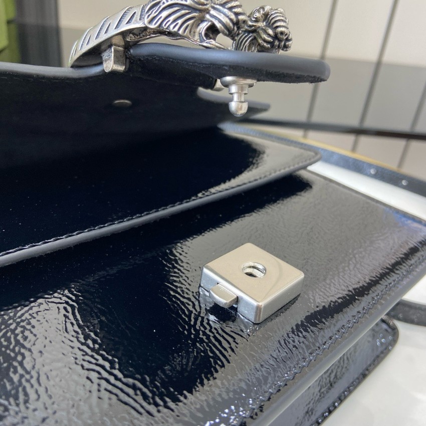 グッチ スーパーコピー 届く ディオニュソス パテントレザー ハンドバッグ ブラック 艶感仕上げ 799599_5