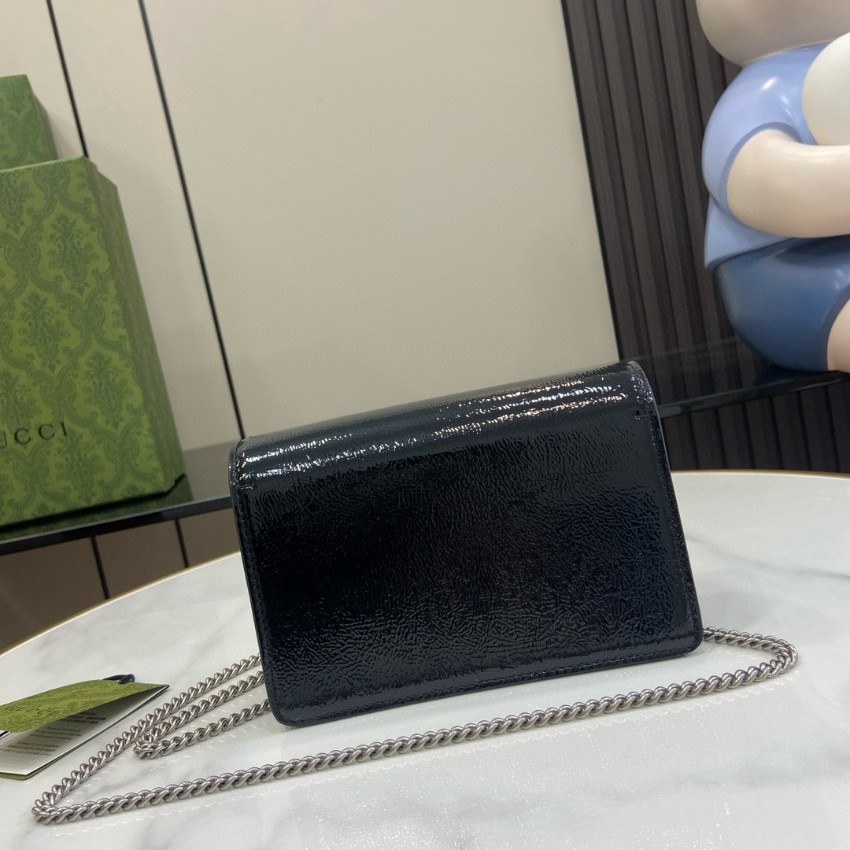 グッチ コピー ディオニュソス パテントレザー ミニバッグ ブラック コンパクト設計 795368_5