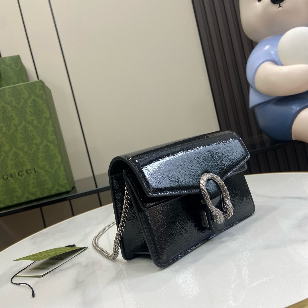 グッチ コピー ディオニュソス パテントレザー ミニバッグ ブラック コンパクト設計 795368_8
