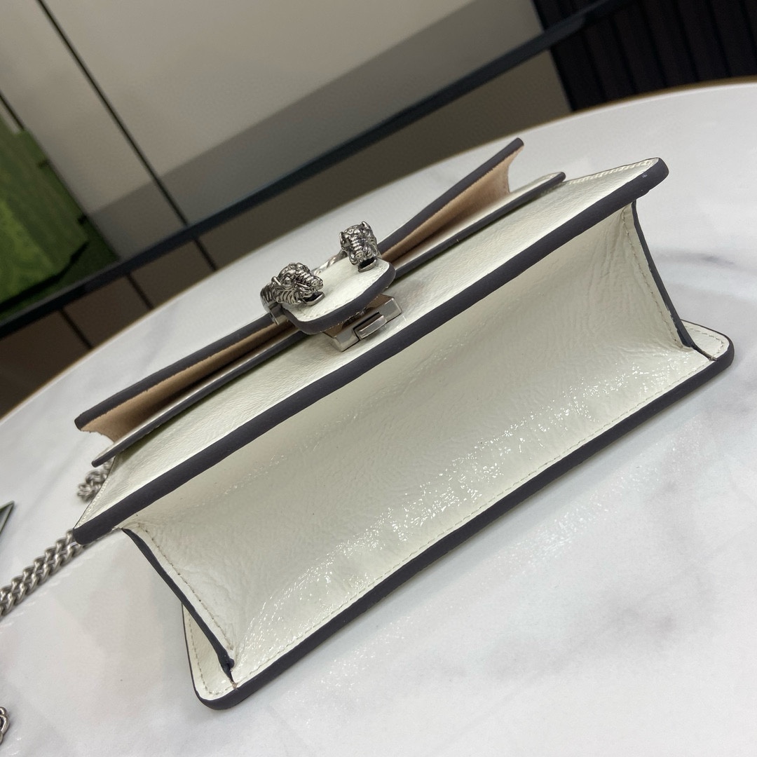 グッチ n級品 ディオニュソス パテントレザー ミニショルダーバッグ ホワイト 上品光沢 795368_4