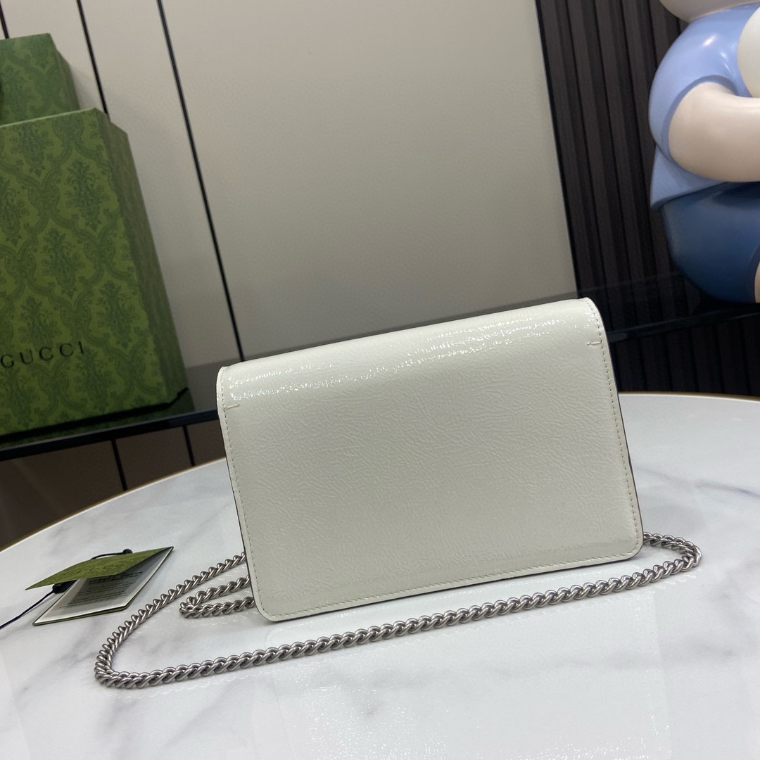 グッチ n級品 ディオニュソス パテントレザー ミニショルダーバッグ ホワイト 上品光沢 795368_5