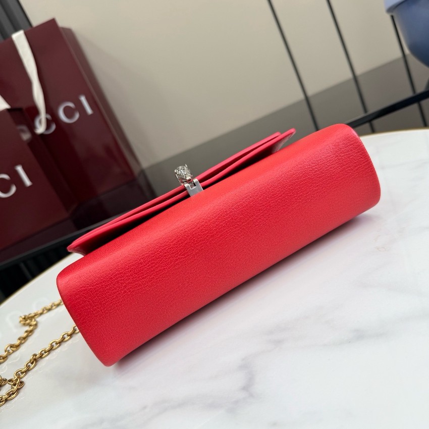 グッチ 並行輸入品 ディオニュソス レザー チェーンショルダーバッグ レッド 鮮やか発色 876531_2