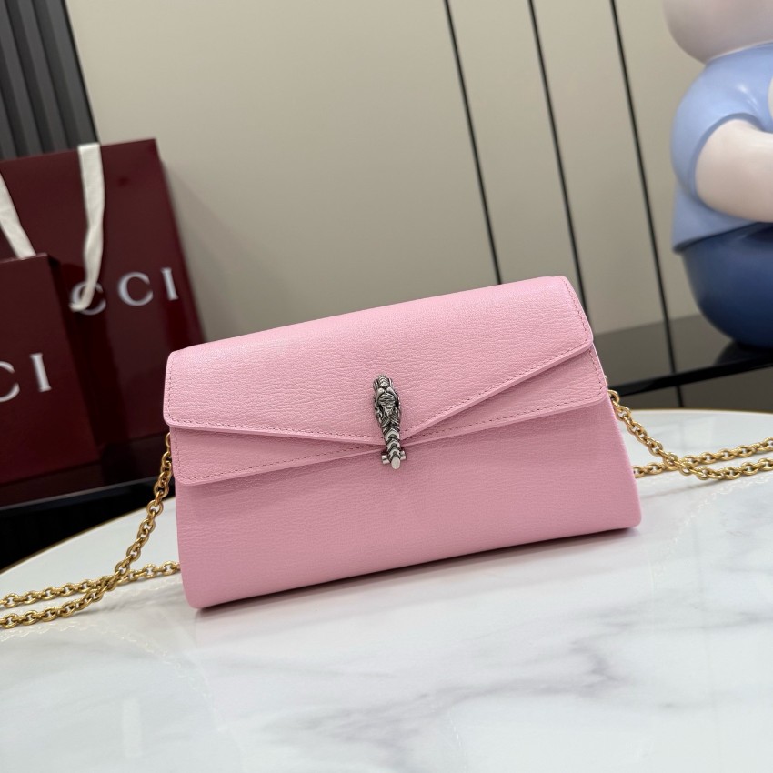 グッチ スーパーコピー 届く ディオニュソス レザー チェーンショルダーバッグ ピンク 上品カラー 876531_6