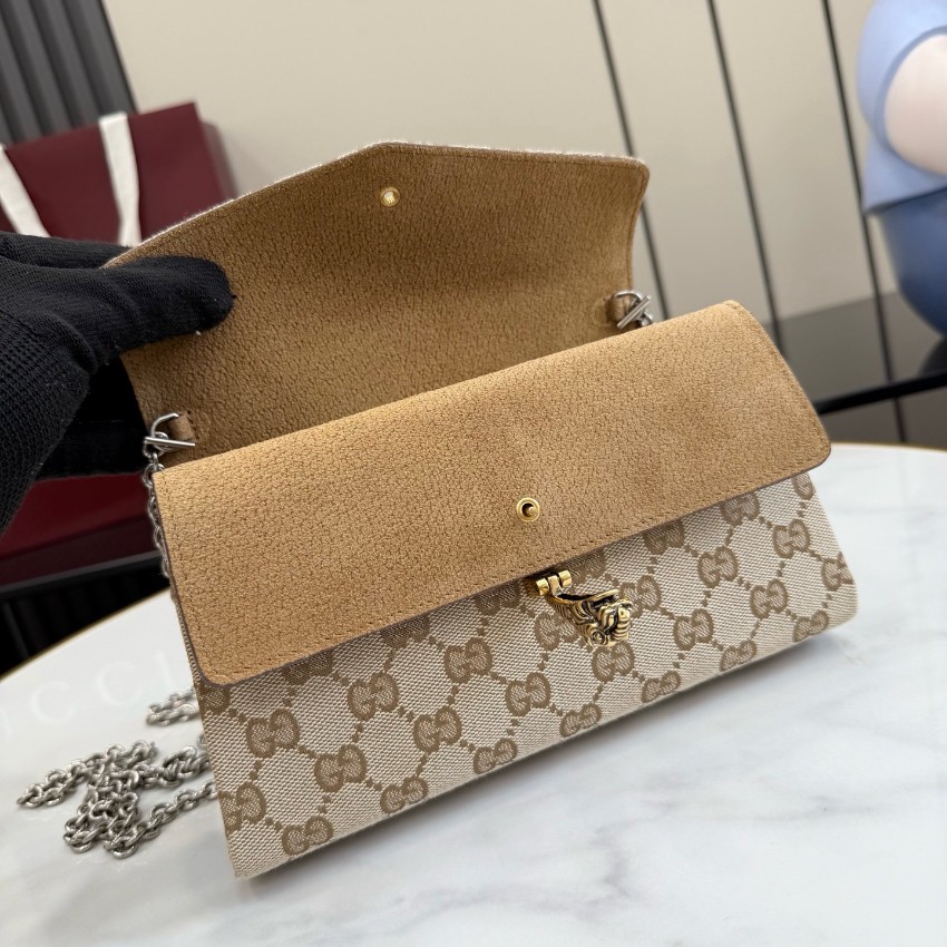 グッチ スーパーコピー ディオニュソス GGキャンバス コンパクトバッグ ベージュ スエード切替 876531_4