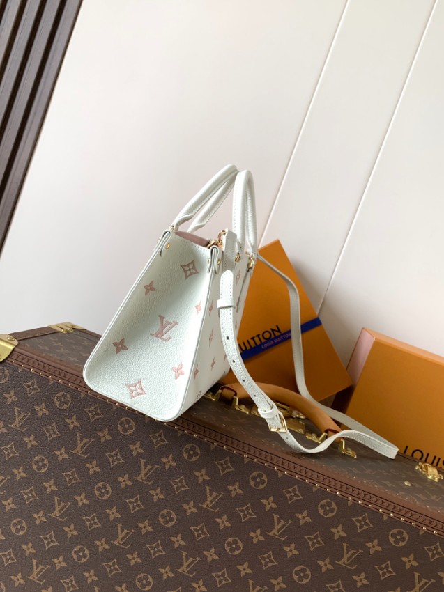 ルイヴィトン コピー オンザゴー ハンドバッグ ホワイトピンク コンパクトバッグ 上品 M28313 M14403_8