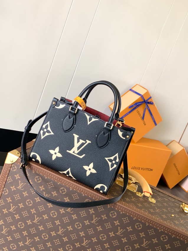 ルイヴィトン コピー オンザゴー ハンドバッグ ブラックホワイト コンパクトバッグ 上品 M45659_3