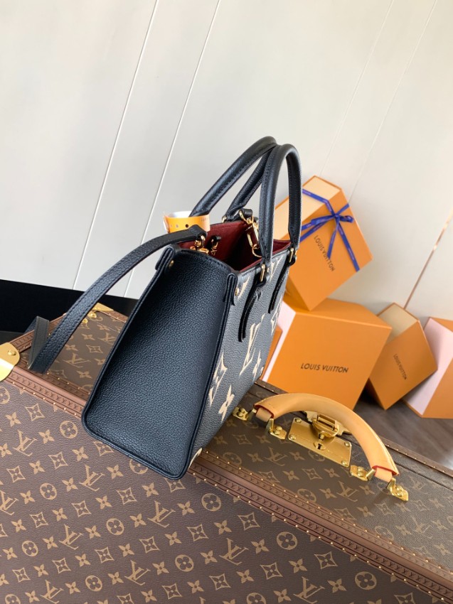 ルイヴィトン コピー オンザゴー ハンドバッグ ブラックホワイト コンパクトバッグ 上品 M45659_2