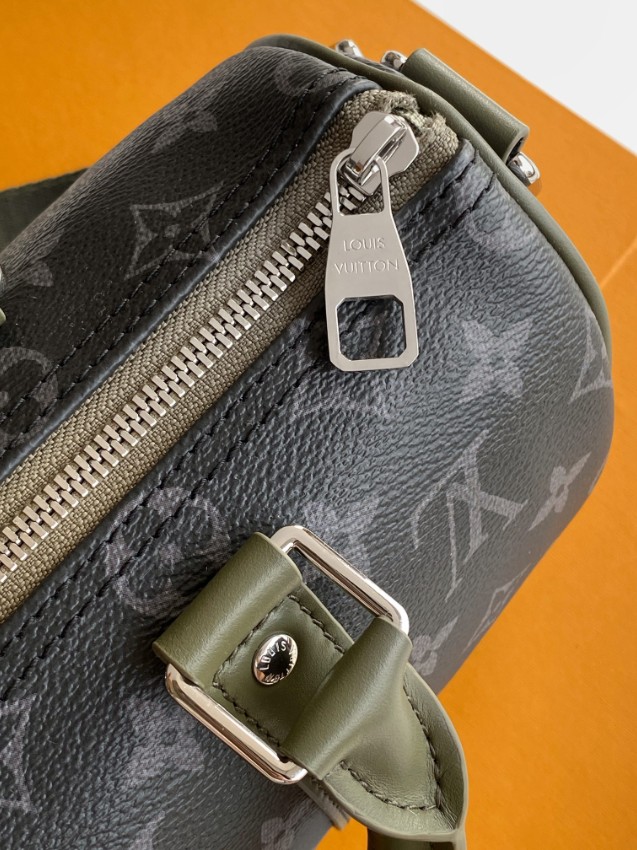 ルイヴィトン n級品 キーポル ミニボストンバッグ ダークグレー モノグラム カーキレザーコンビ M12684_7