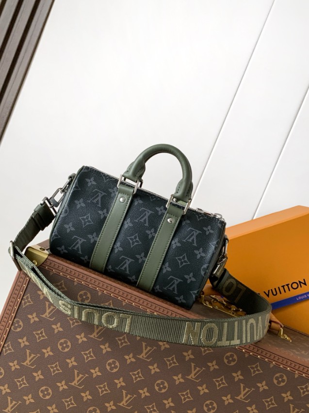 ルイヴィトン スーパーコピー 届く キーポル ミニボストンバッグ ダークグレー グリーンレザー 2WAY M28638_7