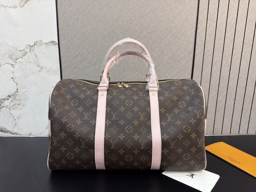 ルイヴィトン 並行輸入品 キーポル ボストンバッグ モノグラム ピンクレザーコンビ フェミニンデザイン_9