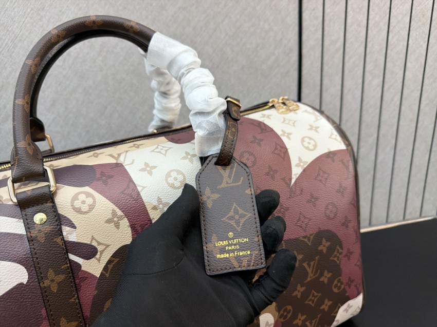 ルイ・ヴィトン 並行輸入品 キーポル モノグラム アート柄 ボストンバッグ ブラウン マルチカラー_4