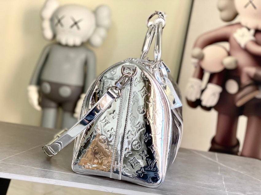 ルイ・ヴィトン コピー キーポル モノグラム メタリックボストンバッグ シルバー 光沢デザイン M26766_5